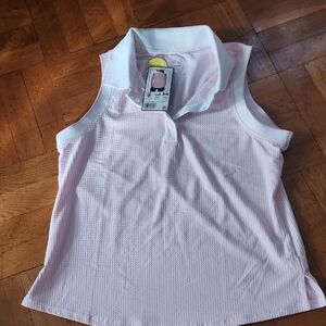 RBX Women's Pink Sleeveless Polo Top